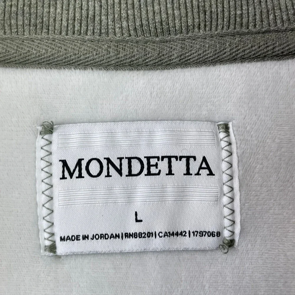 Mondetta Tracksuit Set Womens Large Green Heathered Fleece Zip Jacket Joggers